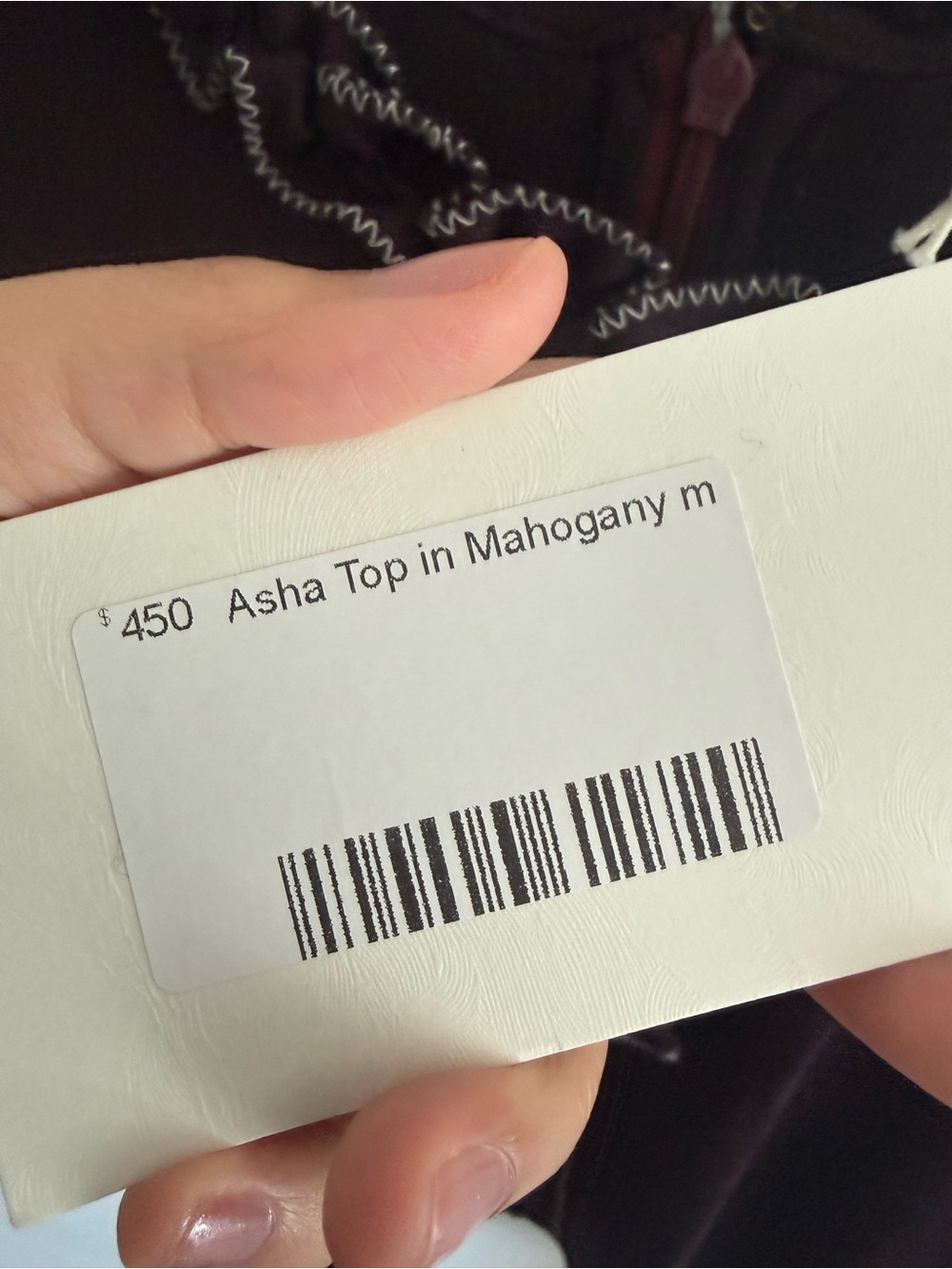 Ulla Johnson Asha Top Mahogany, new with tag - Picture 7 of 7